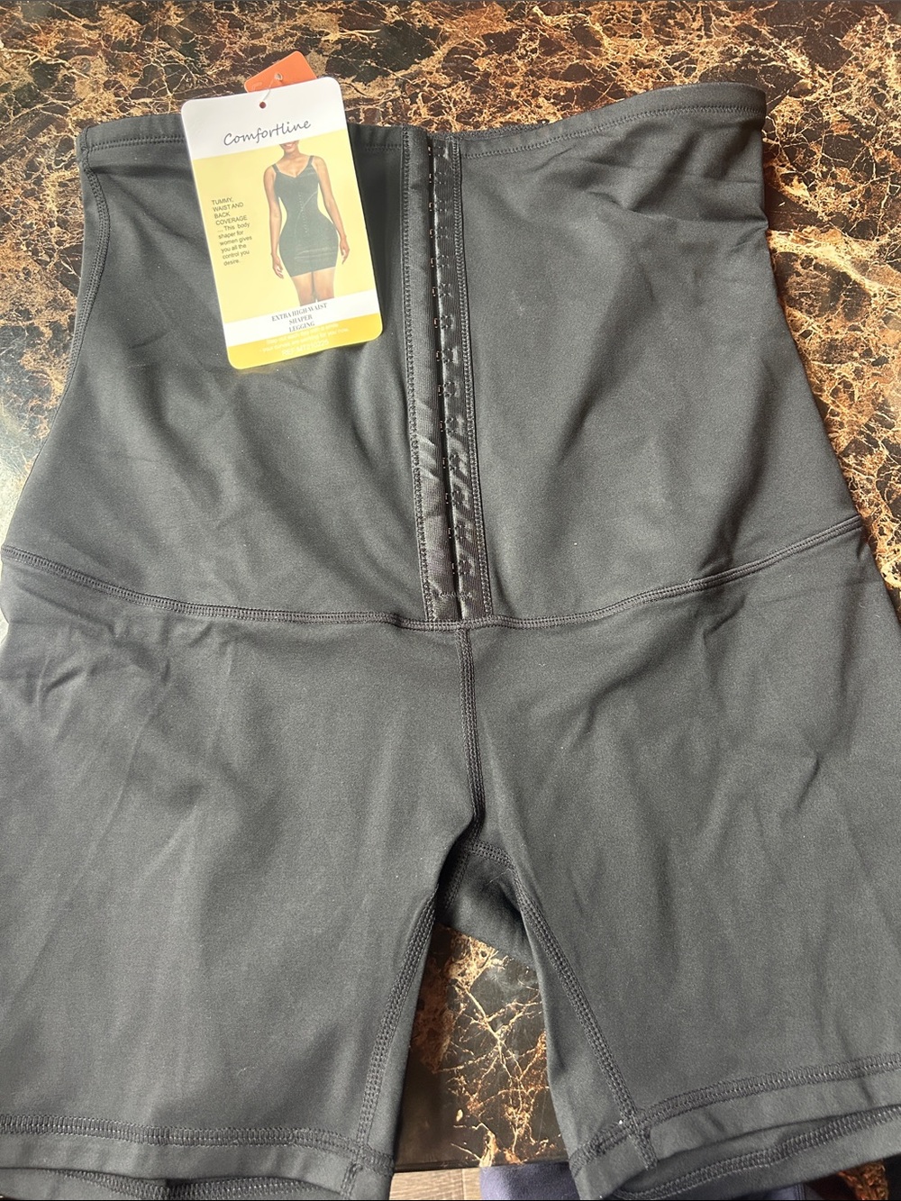 High-Waist Black Shaping Shorts size 3X